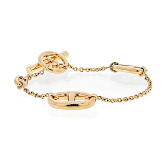 Hermes 18K Rose Gold Farandole Chain Bracelet - Picture 4 of 5